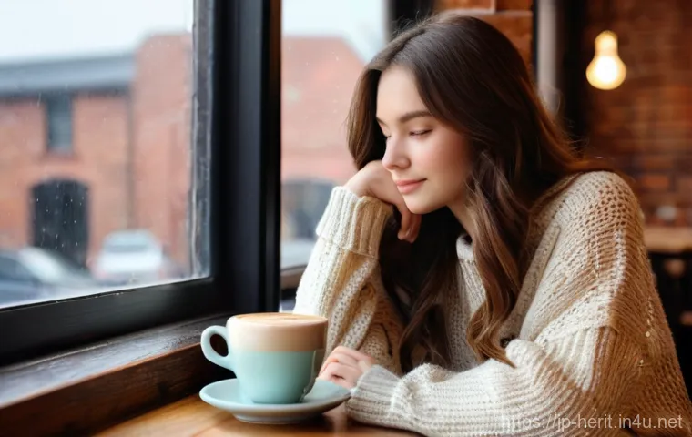 문화재수리에서 고객과의 관계 관리 - **Prompt 1: Cozy Cafe Scene**
    A young woman, around 20-25 years old, with long, wavy brown hair,...