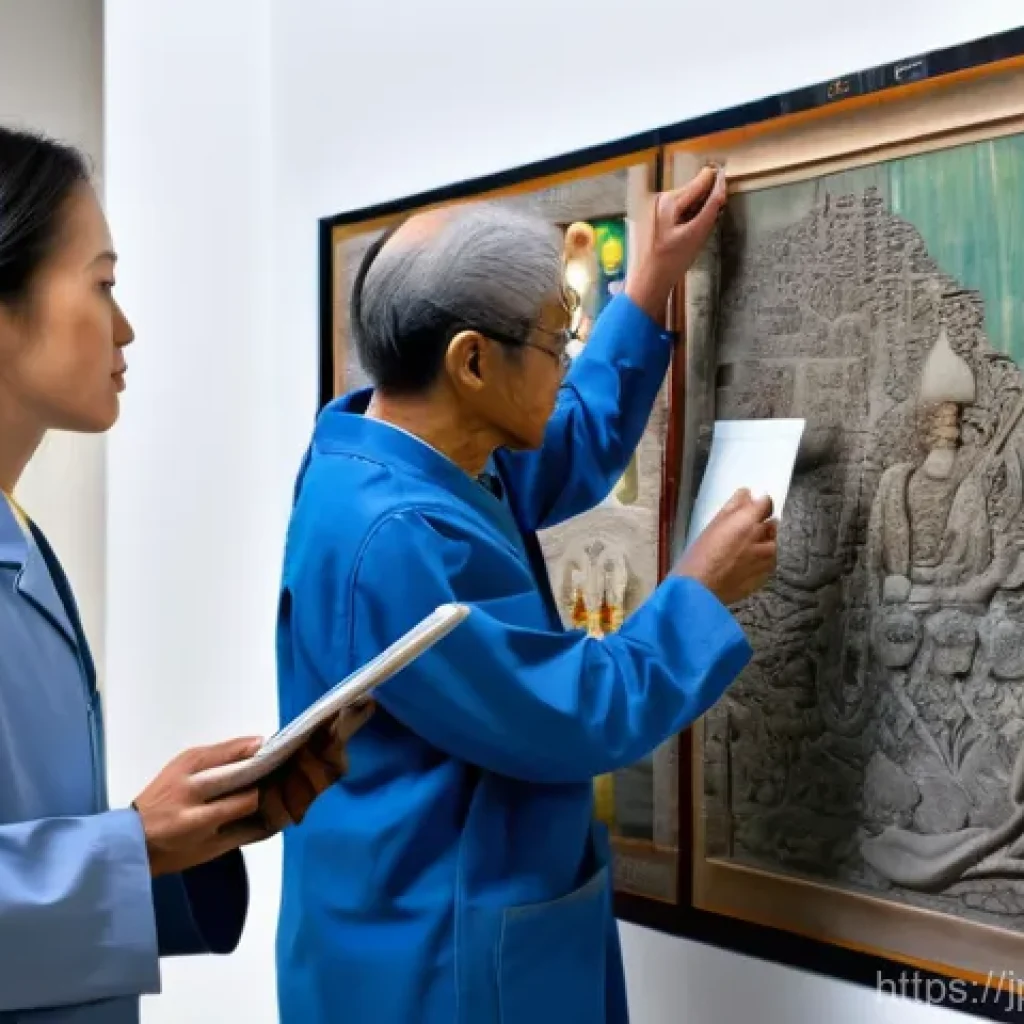 문화재수리업에서 협업하는 법 - **Prompt 1: Collaborative Restoration of a Japanese Cultural Treasure**
A vibrant, detailed indo...