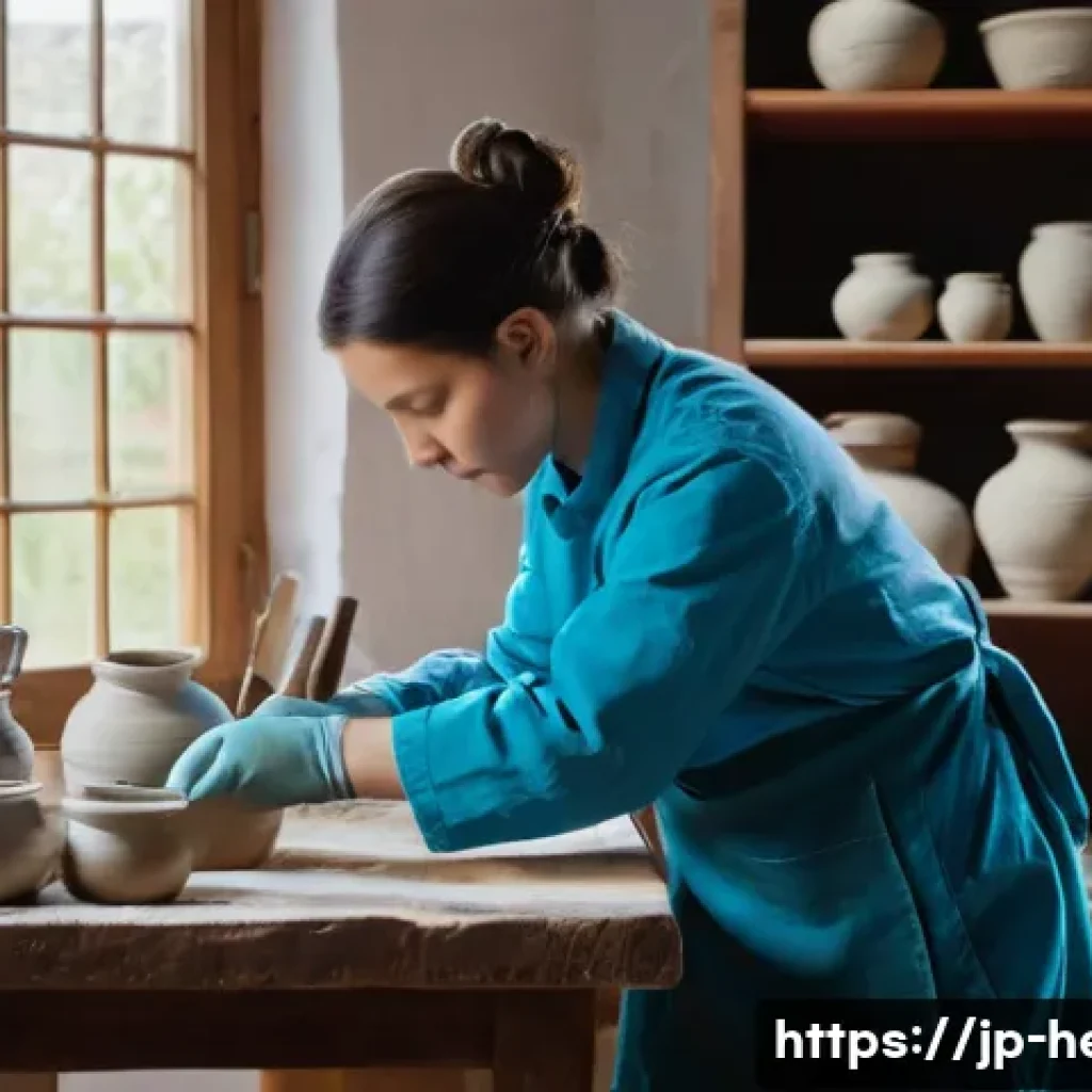 문화재수리 시험 합격생들의 공부 루틴 - **Prompt 1: The Dedicated Restorer's Workshop**
A highly detailed, realistic photograph of a foc...