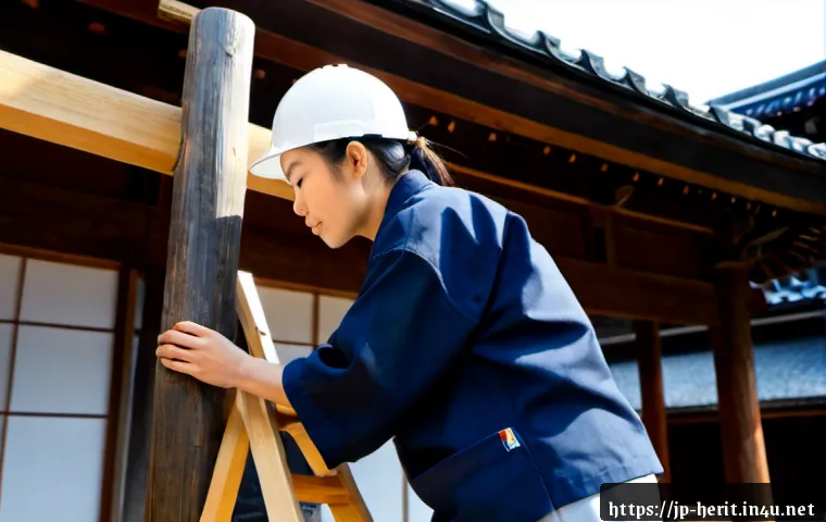 문화재수리 취업 시장 분석 - Photorealistic heritage restoration employment market scene in Japan, a skilled young craftsperson i...